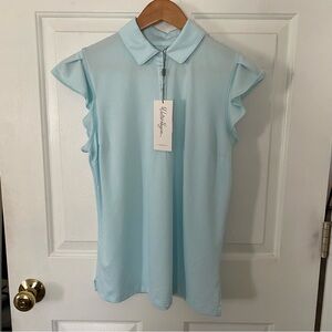 Lady Hagen New Flutter Sleeve Polo